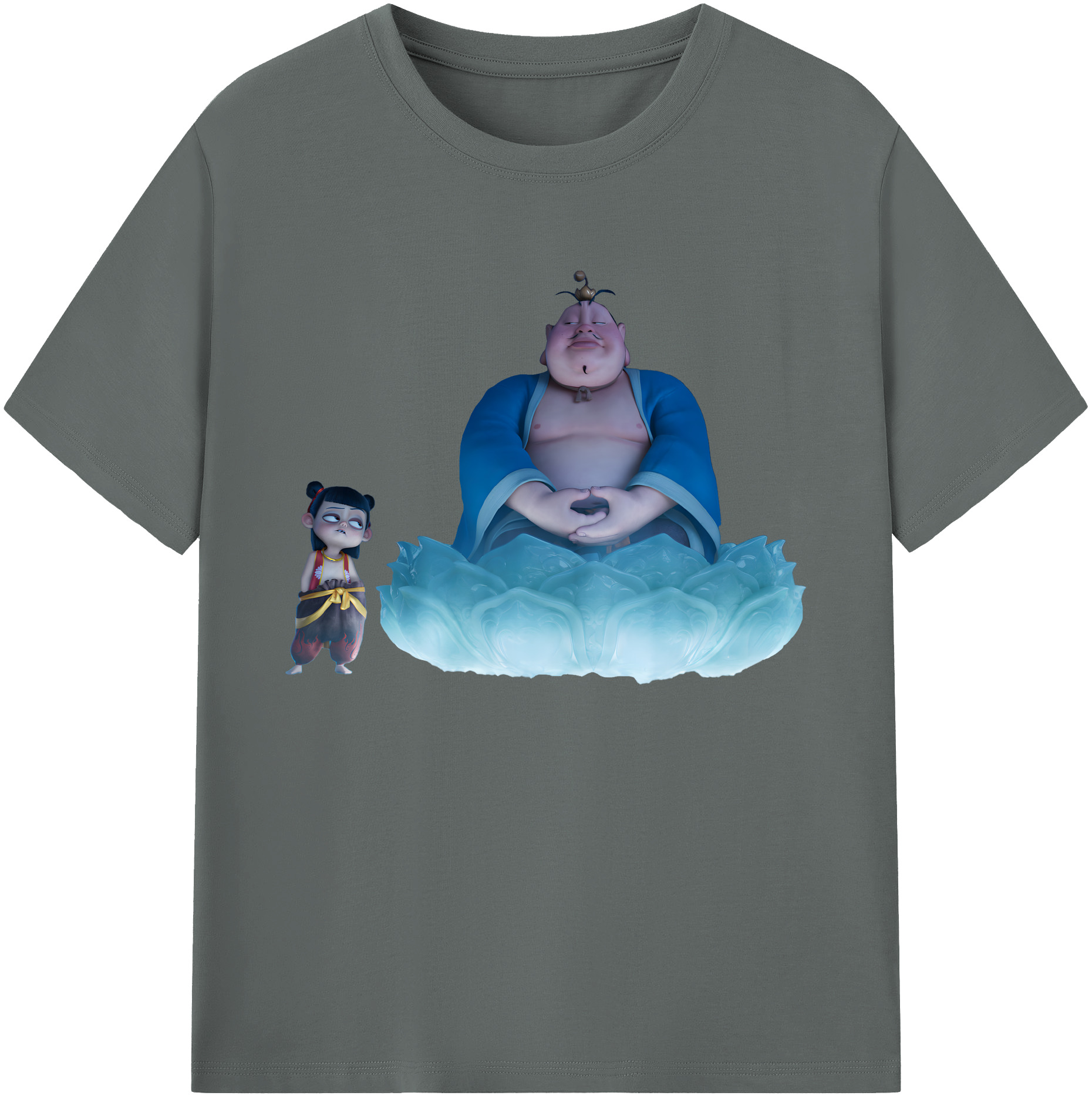 （画像用） Ne Zha 2 ナタ 魔童の大暴れ 綿100％ メンズ半袖Tシャツ｜肌触りやわらか＆通気性